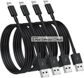 4 Pack [Apple MFi Certified] Apple Charging Cables 6ft, iPhone Chargers Lightning Cable 6 Foot, Fast iPhone Charging Cord for iPhone 14/14Pro/13/13Pro/12/11/11Pro/11Max/ X/XS/XR/XS Max/8, ipad(Black) by Susnwere