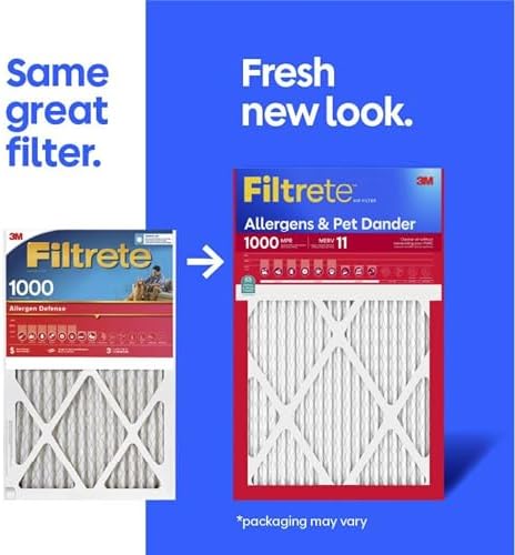 Filtrete 10x20x1 AC Furnace Air Filter, MERV 11, MPR 1000, Micro Allergen Defense, 3-Month Pleated 1-Inch Electrostatic Air Cleaning Filter, 4 Pack (Actual Size 9.81x19.81x0.81 in) - Image 2