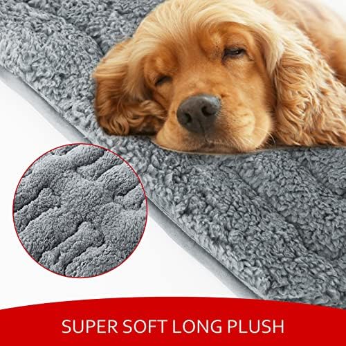 Dog Bed Crate Mat(24" X 18") 2 Pack, Soft Plush Dog Bed Pad - Image 2