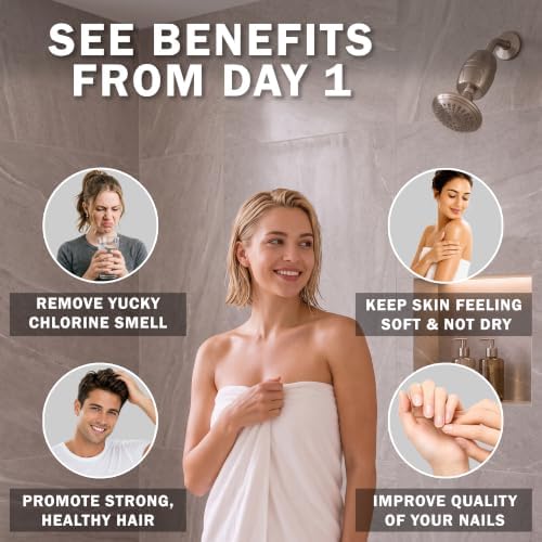Aqua Elegante Chlorine Shower Water Filter - Brushed Nickel - Image 2