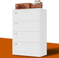 4 Drawer File Cabinet with Lock Metal Lateral File Storage Cabinet Office Home by BYNSOE