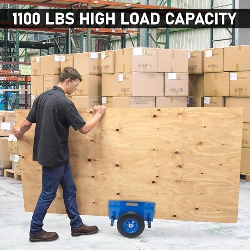 AIWFL Panel Dolly 1100LBS Door Dolly Cart with 10" Solid Wheels - Image 6