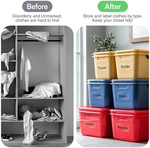JIEHENG 100Pcs Clear Large Labels for Storage Bins,6x4 Inch Labels - Image 5