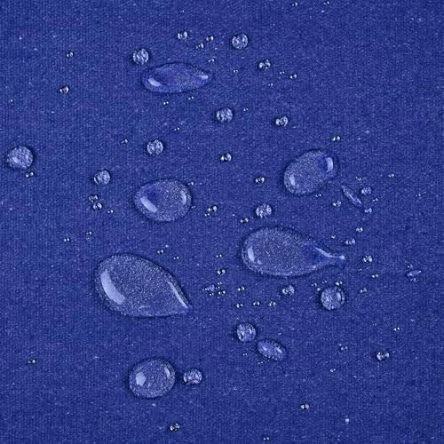 WHITEDUCK Canvas Tarp 18 oz. Heavy Duty Water Repellent UV Resistant, Rustproof Grommets, Industrial & Commercial Use Cloth Tarps (Cut Size: 6x8, Finished Size: 5'6"x7'6", Blue) - Image 3