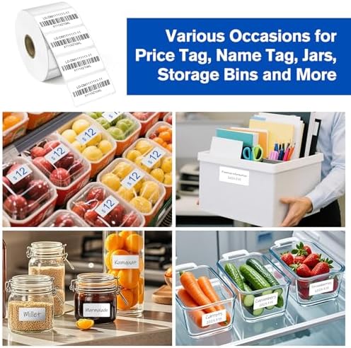 LLIKED 2"x1" Thermal Labels 1300 Removable Labels with No Residue - Image 7
