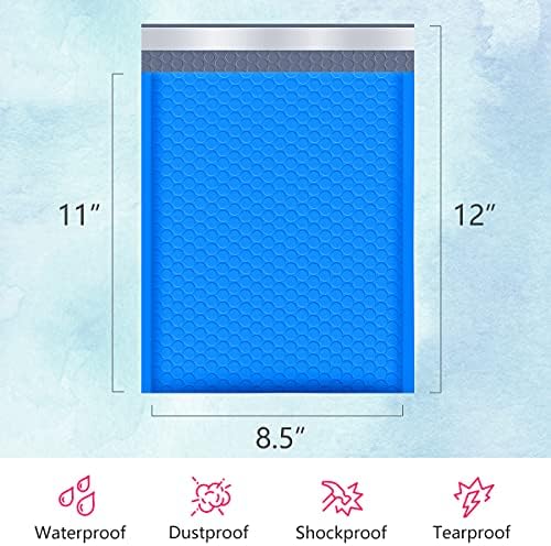 UCGOU Bubble Mailers 8.5x12" 25 Pack Usable Size 8.5x11" Blue Padded Mailer - Image 2