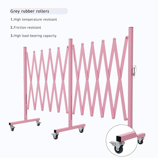 GYMTIME Expandable Metal Barricade, Flexible Mobile Safety Barrier, Folding - Image 5