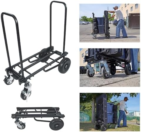 Rockville Rock CART Off-Road DJ Equipment Roller Cart with CART-Stand-Bag - Image 2