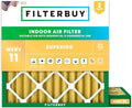 Filterbuy 25x25x2 Air Filter MERV 11 Pet & Allergy Defense (2-Pack) by Filterbuy