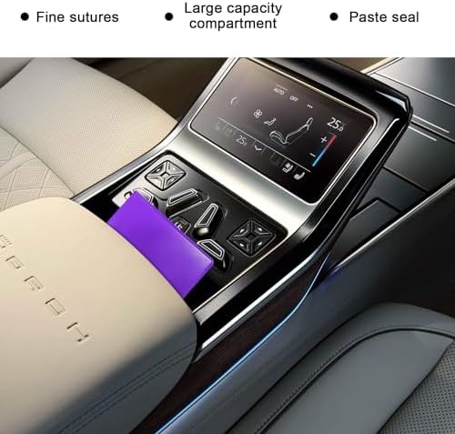 Ziciner 2PCS Car Registration and Insurance Holder, 5.2"× 4.7" Leather Auto Glove Box Organizer with Closure, Essential Car Document Holder for Card, Driver License (Purple) - Image 5