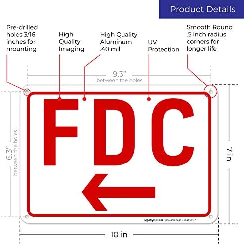 FDC Left Arrow Sign, - Image 3
