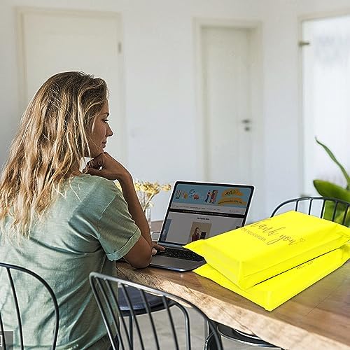 JinRuiKJ Thank You Poly Mailers 12x15.5 Inch, 50 PCS, Yellow - Image 6