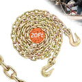 Transport Binder Chain 5/16" x 20 FT, Heavy Duty G80 Tow Chain with Clevis Grab Hooks, 4,900 lbs Working Load Limit, Ideal for Lifting, Logging, Towing, Tie-Down, and Load Binding Applications by TOYO
