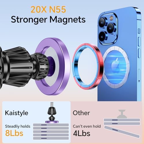 Kaistyle for Magsafe Car Mount【Strong Magnet】Magnetic Phone Holder for Car Phone Holder Mount Dash Mounted Holders Cell Phone Holders for Your Car Accessories for Women Men for iPhone 18 Pro Max 17 16 - Image 4