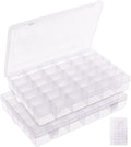 2 Pack 36 Grids Bead Organizer Box, Plastic Craft Organizers and Storage by Umirokin