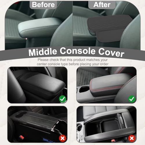 BFXM Car Center Console Cover with 2 Organizer Pockets Storage Bags - Image 3