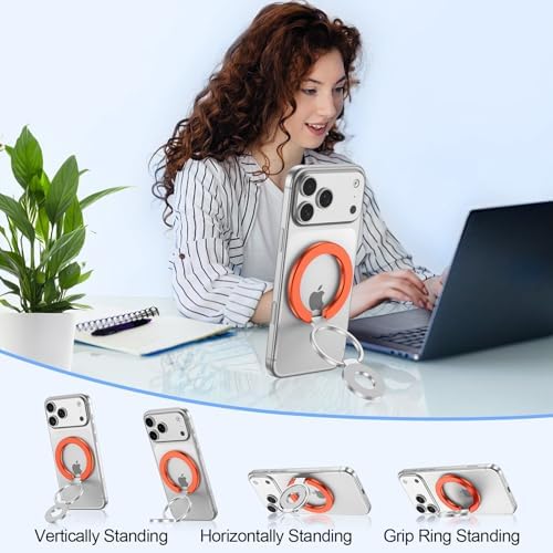 MagSafe Phone Grip Holder Dual-Sided Magnetic Finger Ring Stand for iPhone - Image 7