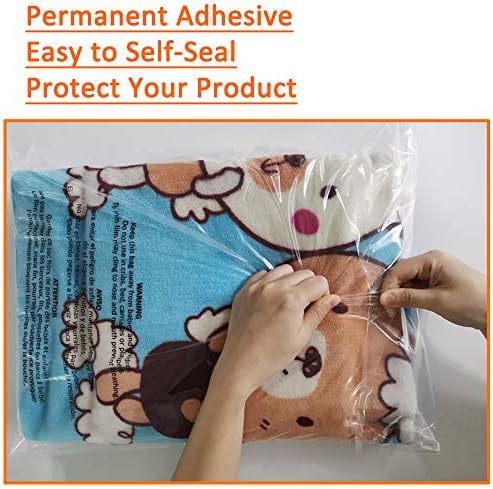 200 Count 14x20 Inch Self Seal Clear Poly Bags - Image 6