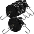 Bungee Cords Heavy Duty Outdoor, Long Adjustable Bungee Cords with Hooks Flat, 80 Inch High Elastic Rubber Bungee Straps with Hooks for Luggage, Roof Racks, Tarpaulin, Moving Cargo, Camps, Tarps by Rugtol