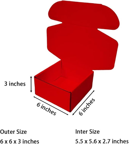 15 Pcs 6 x 6 x 3 inches Corrugated Cardboard Gift Boxes Recyclable Shipping - Image 2