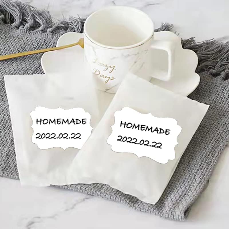 SALEMAR White Label Sticker, 2x3 inch Fancy Shape Labels for Essential Oil Bottle or Food Jars, Name Tags Stickers, 200PCS(White) - Image 6