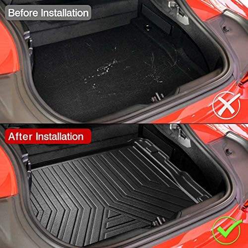 KUST Custom Fit Trunk Mat for 2020-2025 2026 Toyota GR Supra Accessories Cargo Liner All Weather Trunk Floor Mat Black TPE - Image 3