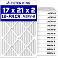 Filter King 17x21x2 Air Filter MERV 8, AC Furnace Filters (12-Pack) by FilterKing