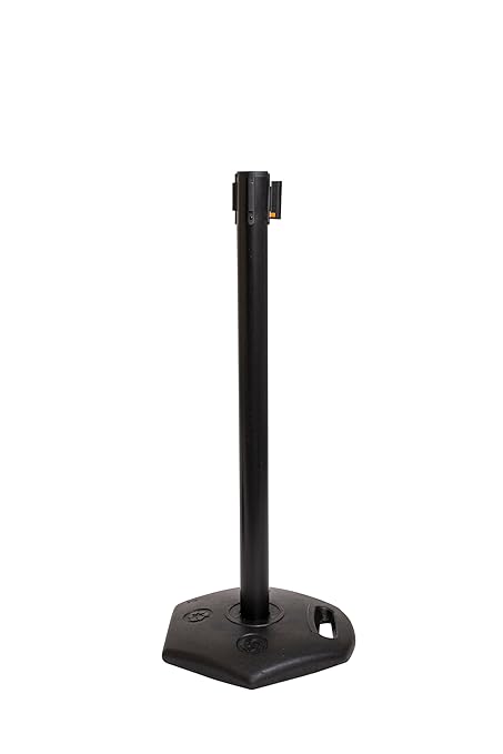 Xpress Safety Stanchion– 11’ Premium Polyester Belt, Universal 4-Way Connection by BarrierDirect