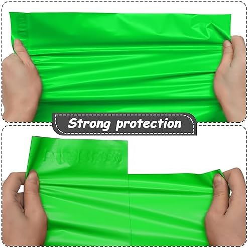 JinRuiKJ Poly Mailers 6x9 Inch, 100 Pcs Shipping Bags, Green - Image 4
