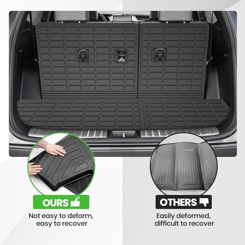 Cargo Mat for Hyundai Palisade 2020-2024 2025, All Weather Cargo Liner for Palisade Accessories Seat Back Cover Trunk Mat with Backrest Mat, Heavy Duty Car Mats, Car Accessories - Image 6