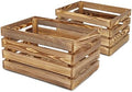 Brown Wooden Crates are Suitable for Storage, Milk Crates, Wine Crates, Festival Decorations, Camping, and Other Multi-Purpose. They are Sturdy and Durable, set of 2 Length of 17.7 inches. by WUERMU