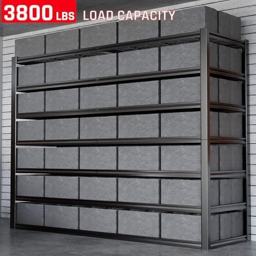 65" W Garage Shelving Heavy Duty, 7 Tier Garage Shelves, 65" W x 96" H x 24" D Adjustable Storage Shelving Unit, Commercial Metal Shelves for Warehouse, Basement,2 Pack - Image 3