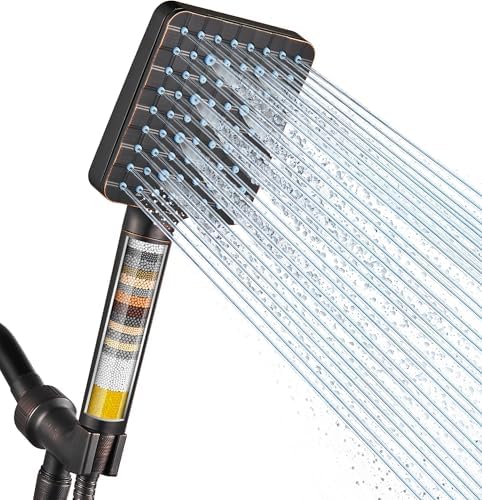 Cobbe Filtered Shower Head with Handheld, High Pressure 6 Spray Mode Showerhead with Filters, Water Softener Filters for Hard Water - Remove Chlorine - Reduces Dry Itchy Skin, Oil Rubbed Bronze by Cobbe