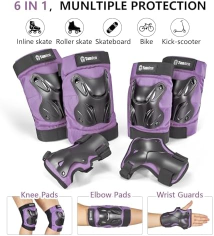 Tanden Skating Protective Gear Knee and Elbow Pads Wrist Guards for Roller Skating Skateboarding, Skate Pads Adult Knee Pads - Image 2