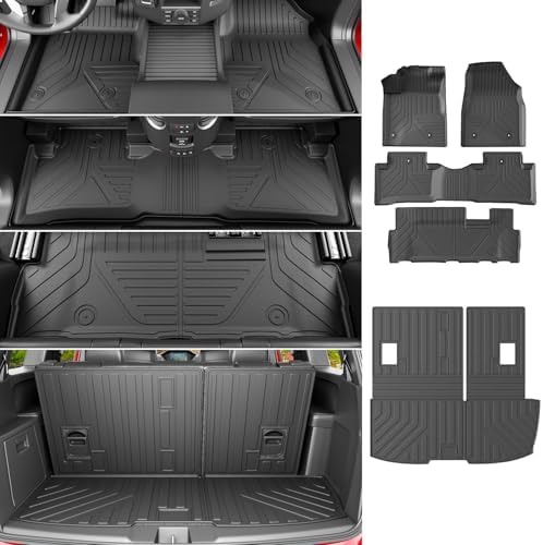 powoq Floor Mats Cargo Mat Compatible with 2009-2015 Honda Pilot by powoq