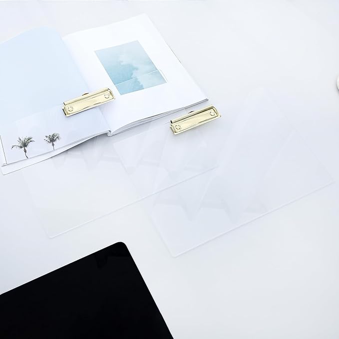JIARI 4 Pack Clear Acrylic Office Clipboard A4 Letter Size 9.06" x 12.6" - Image 3