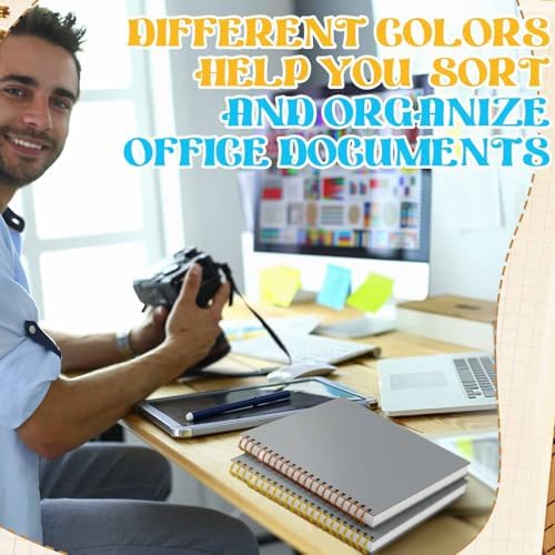 MorningRo 50 Pcs 1 Inch Metal Double Loop Cinch Binding Wires Bulk Double Spiral Binding Ring Coil Twin Spines Combs 2: 1 Pitch Cinch Machine Wire for Document Notebook File Making, 5 Colors - Image 6