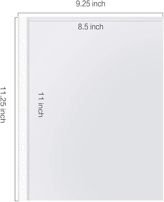 Sheet Protectors, PANDRI 400 Pack Clear Heavy Duty Plastic Page Protectors - Image 2