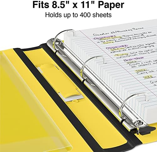 Staples Better Binder, 1.5-Inch D-Ring View, Yellow, 350 Sheets - Image 4