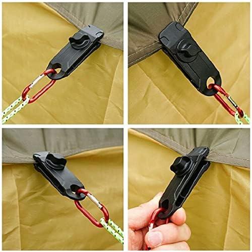 Tarp Clips Heavy Duty Lock Grip - Thumb Screw Tent Clamps Ball Bungee Cords Tarp Canvas Clips Tent Clip Tarp Clamps for Outdoor Camping Canopy Awnings Canvas Cover Car Cover Hammock Cover, 20 Pack - Image 6