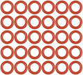 [30 Pcs] Silicone O-Rings Red 6.5mm OD 3.5mm ID 1.5 mm Width, Metric VMQ Sealing Gasket for Cup Lids, Coffee Maker, Brewing Fitting, Washer, Filter, Pump, Plumbing, Hose, Gauge, Auto, Machine by OFOWIN