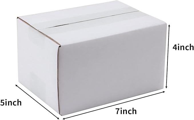 Hoikwo 7x5x4 Inches Small White Shipping Boxes Set of 25, Sturdy Cardboard Boxes - Image 2