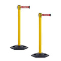 CCW Series WBB-200 Set of 2 Outdoor Safety Rubber Base Stanchion Retractable by Crowd+Control+Warehouse