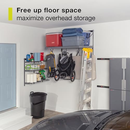 Rubbermaid FastTrack Overhead Garage Storage System Single Platform, Garage Organization Storage Cabinets, Garage Cabinet, Garage Wall Organizer, 3FT x 4FT - Image 2