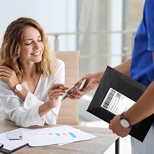 UCGOU Poly Mailers 12x15.5 Inch Black 100 Pack Medium Shipping Bags #5 Strong Thick Mailing Envelopes Self Sealing Adhesive Waterproof and Tear Proof Boutique Packaging Postal for Clothing - Image 6