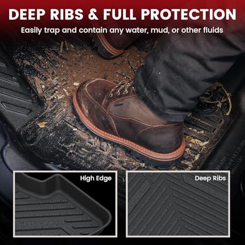 LASFIT Floor Mats & Cargo Mats for Volkswagen Jetta & Jetta GLI 2025 2024 2023 2022 2021 2020 2019, All Weather TPE Custom Fit Floor Liners for VW Jetta 1st & 2nd Row Car Mats & Trunk Mats, Black - Image 5