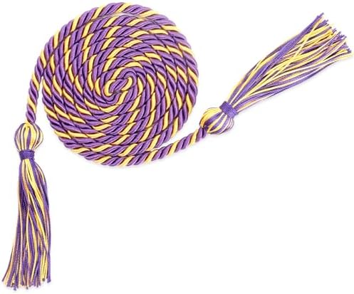Honor Cords Gold Purple Graduation Cords Honors Cord for Graduation Ropes Grad Accessories 67" Long Braided Cord for Party Decorations Bachelor Gown by FFNMU