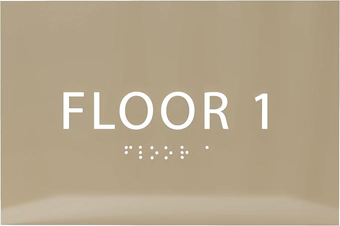 6" X4" Floor 1 Sign by ADACentralSigns