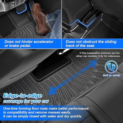 Sequoia Floor Mats - Car Mats for Toyota Sequoia 2023-2026, All Weather Floor Mats and Cargo Liner for Sequoia Accessories, Heavy Duty Rubber Mats, Car Accessories - Image 3