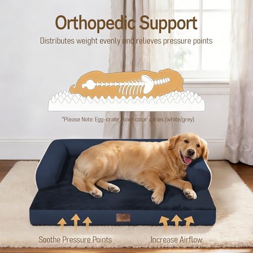 Comfort Expression Washable Dog Bed with Bolster for Medium to Large Dogs - Image 2